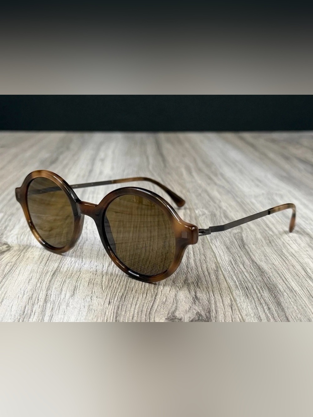 MYKITA Lite Sun Esbo Round Sunglasses Tortoise Brown 48-22 140 Col 852 NEW